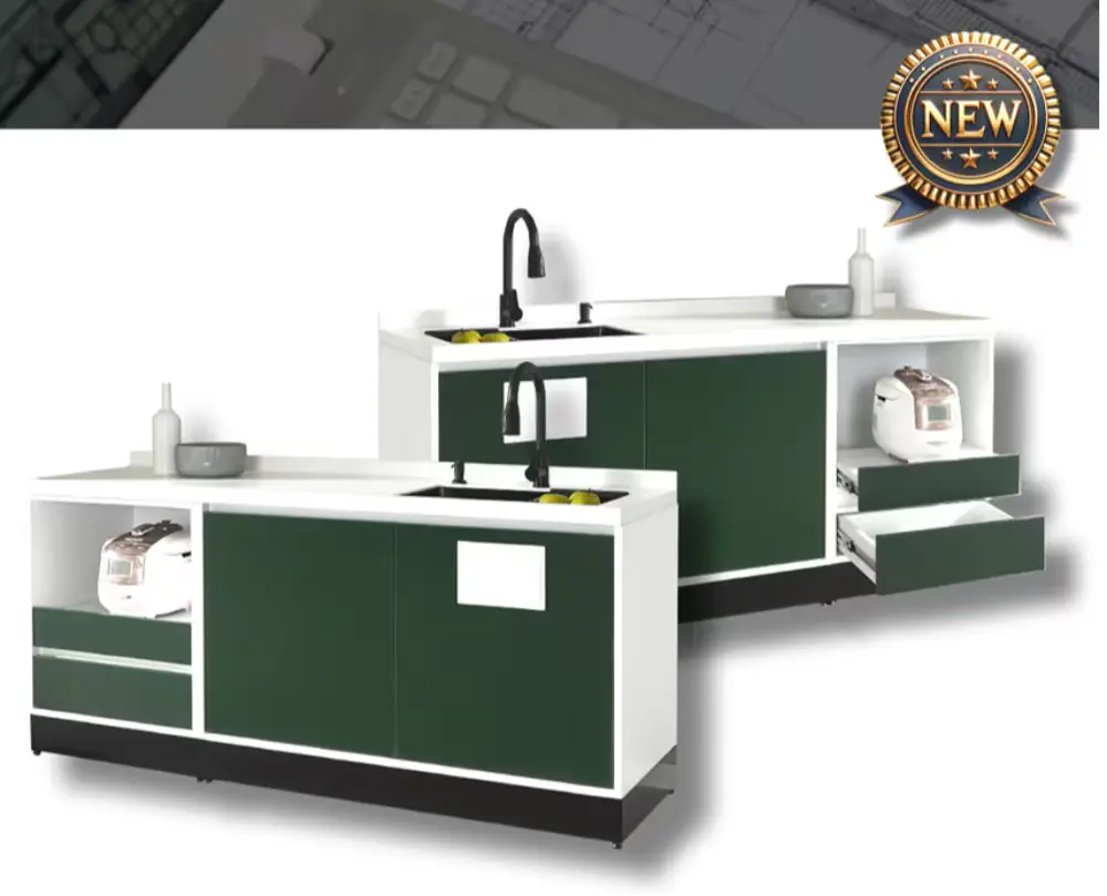 [23]_싱크대 조리대 하부장 밥솥장 1500