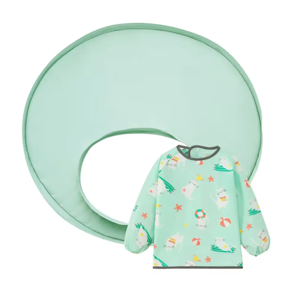 1426 더마더 자기주도 이유식 긴팔 턱받이 + 매트