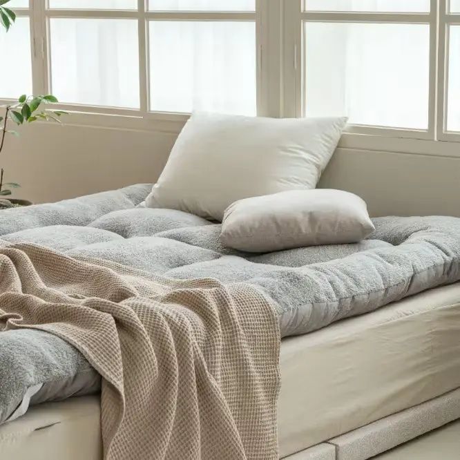 자가 발열 양털 토퍼