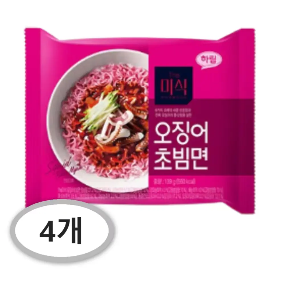 1546 더미식 오징어 초빔면 139g, 4개, (1개)