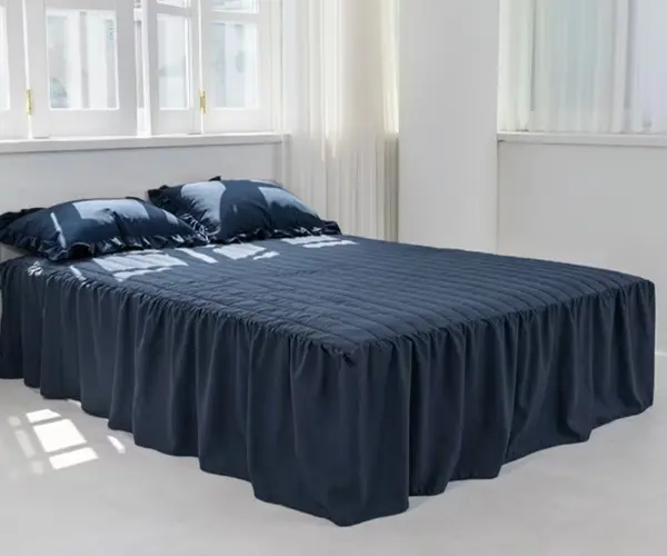 네이비 침대 스커트