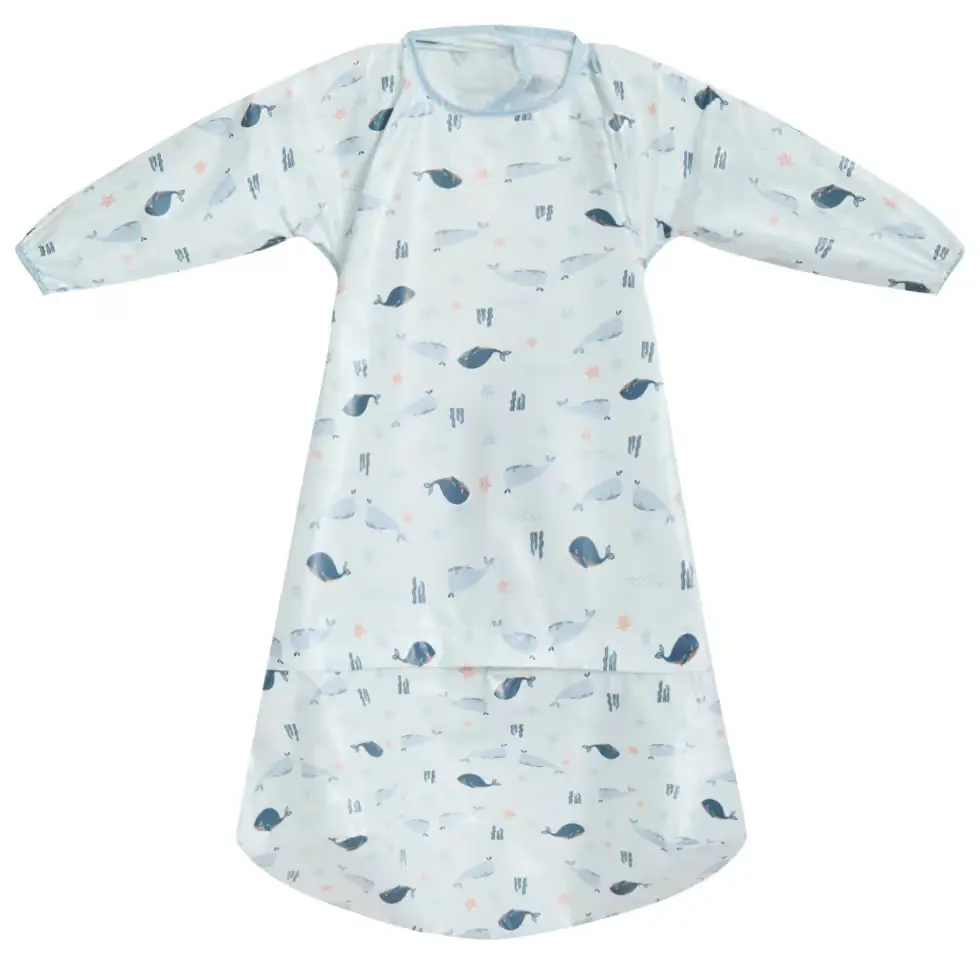 1467 베이비클로 긴팔 지퍼형 이유식 턱받이