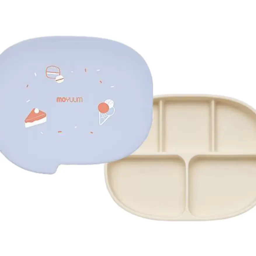 1468 모윰 유아용 실리콘 초강력 5구 흡착식판