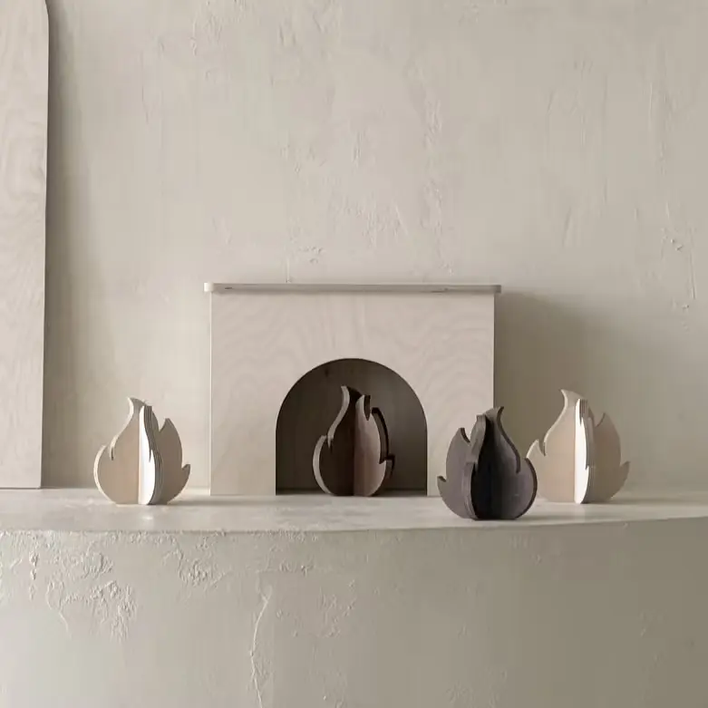 자체제작 : 우드 미니 벽난로