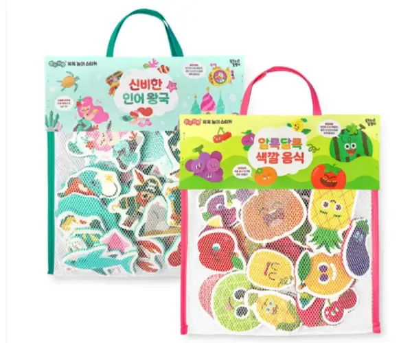 꿈꾸는 달팽이 말랑말랑 목욕놀이 스티커 - 신비한 인어왕국/알록달록 색깔음식