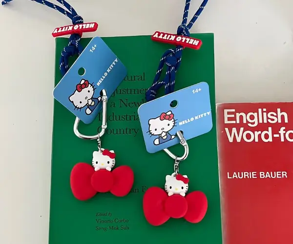 (수입정품) 리본포인트 로프 스트랩키링