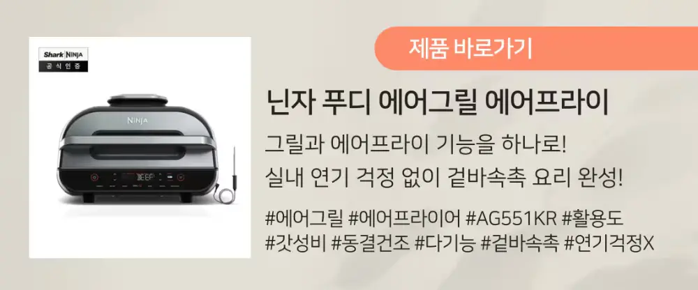 닌자 푸디 스마트 에어그릴 에어프라이어