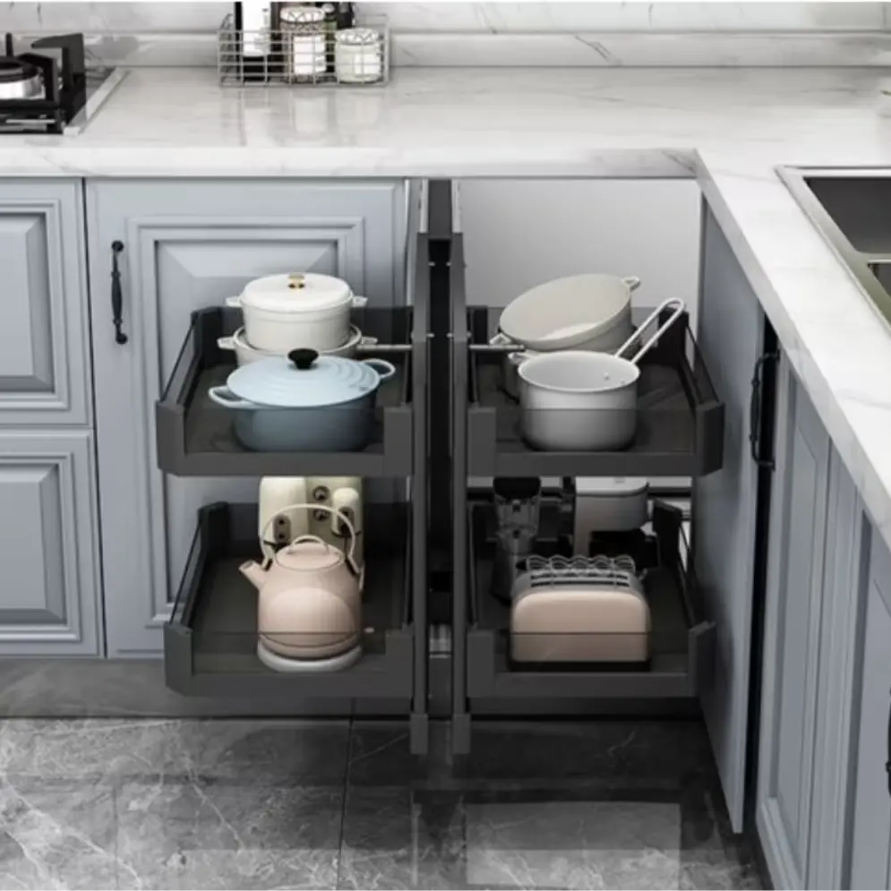 48번 레일 싱크대 하부장 정리대