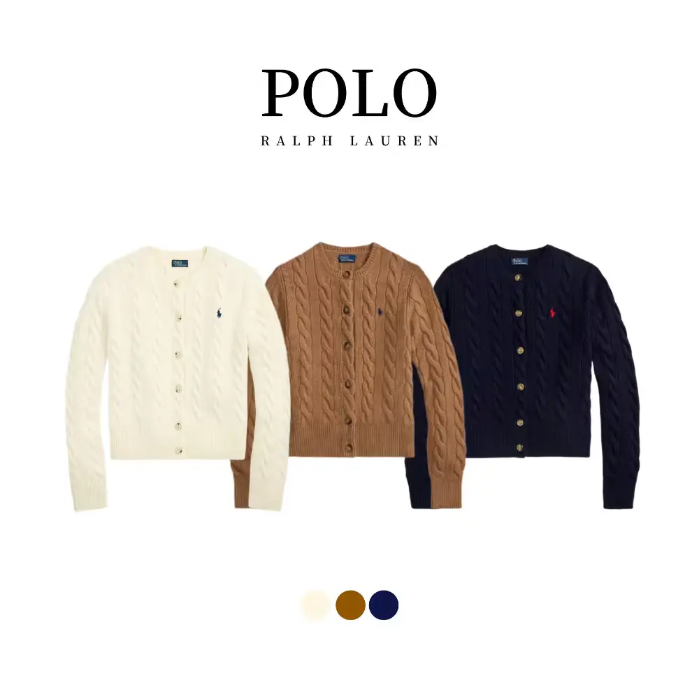 폴로 울 캐시미어 가디건 OPEN🧶🤎