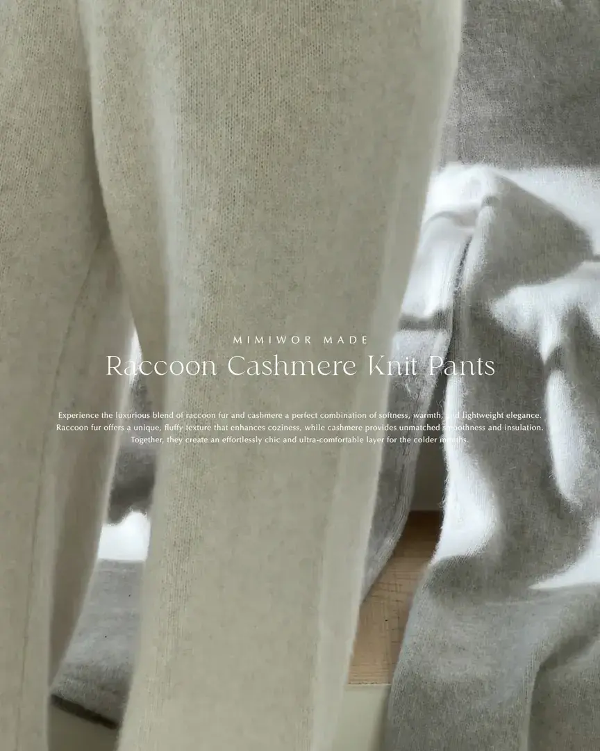 𝘙𝘢𝘤𝘤𝘰𝘰𝘯 𝘊𝘢𝘴𝘩𝘮𝘦𝘳𝘦 𝘒𝘯𝘪𝘵 𝘗𝘢𝘯𝘵𝘴
라쿤 캐시미어 프리미엄 니트 팬츠