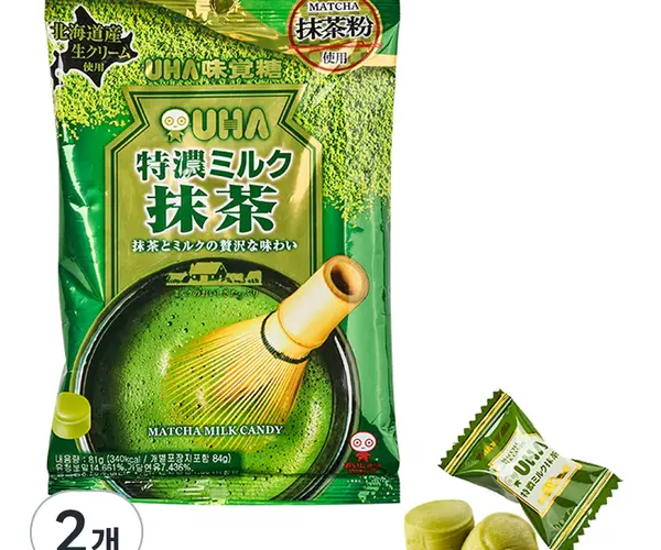 UHA 미카쿠도 토쿠노 밀크 말차 캔디