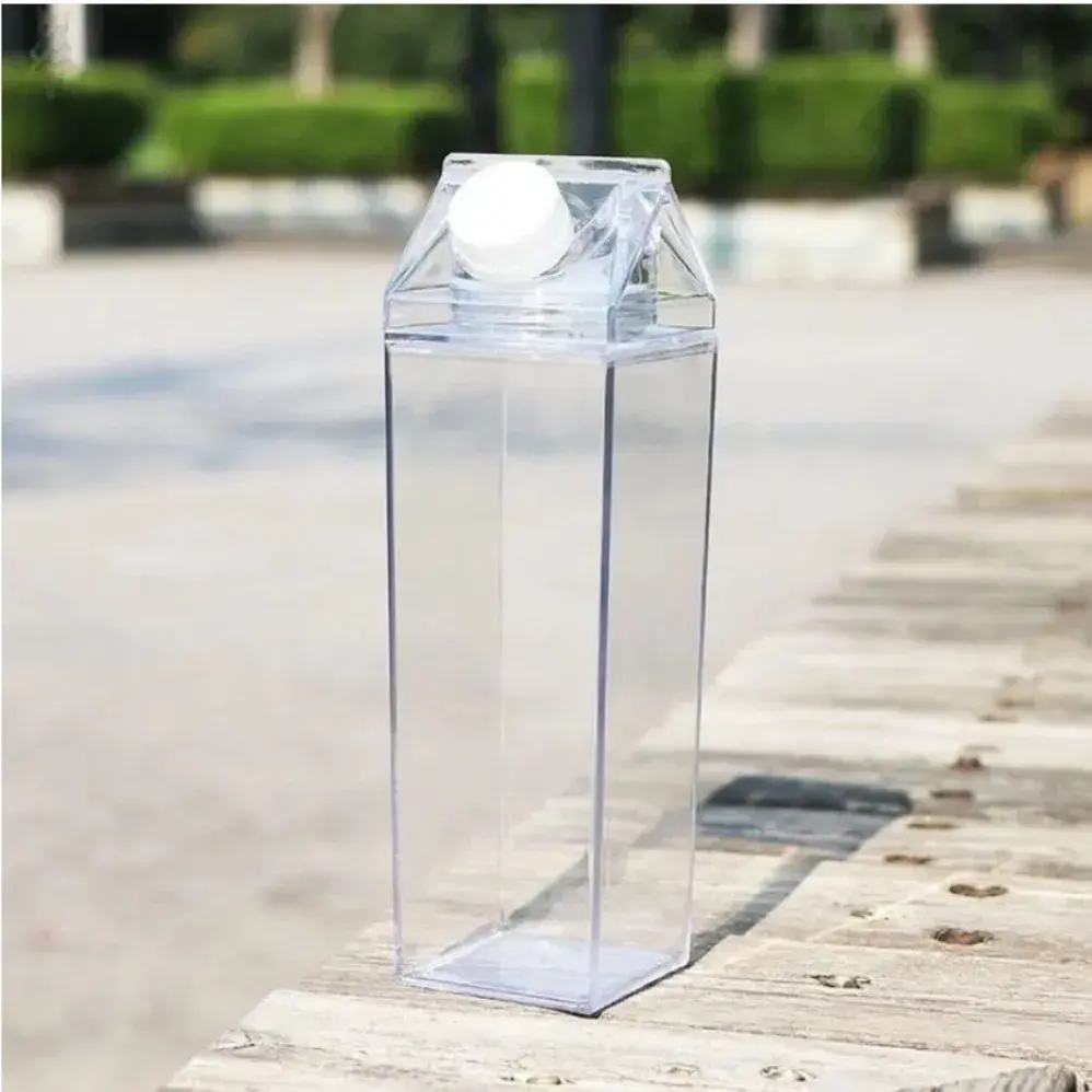 [102] 깔끔 우유팩 모양 보틀 음료병 물 투명