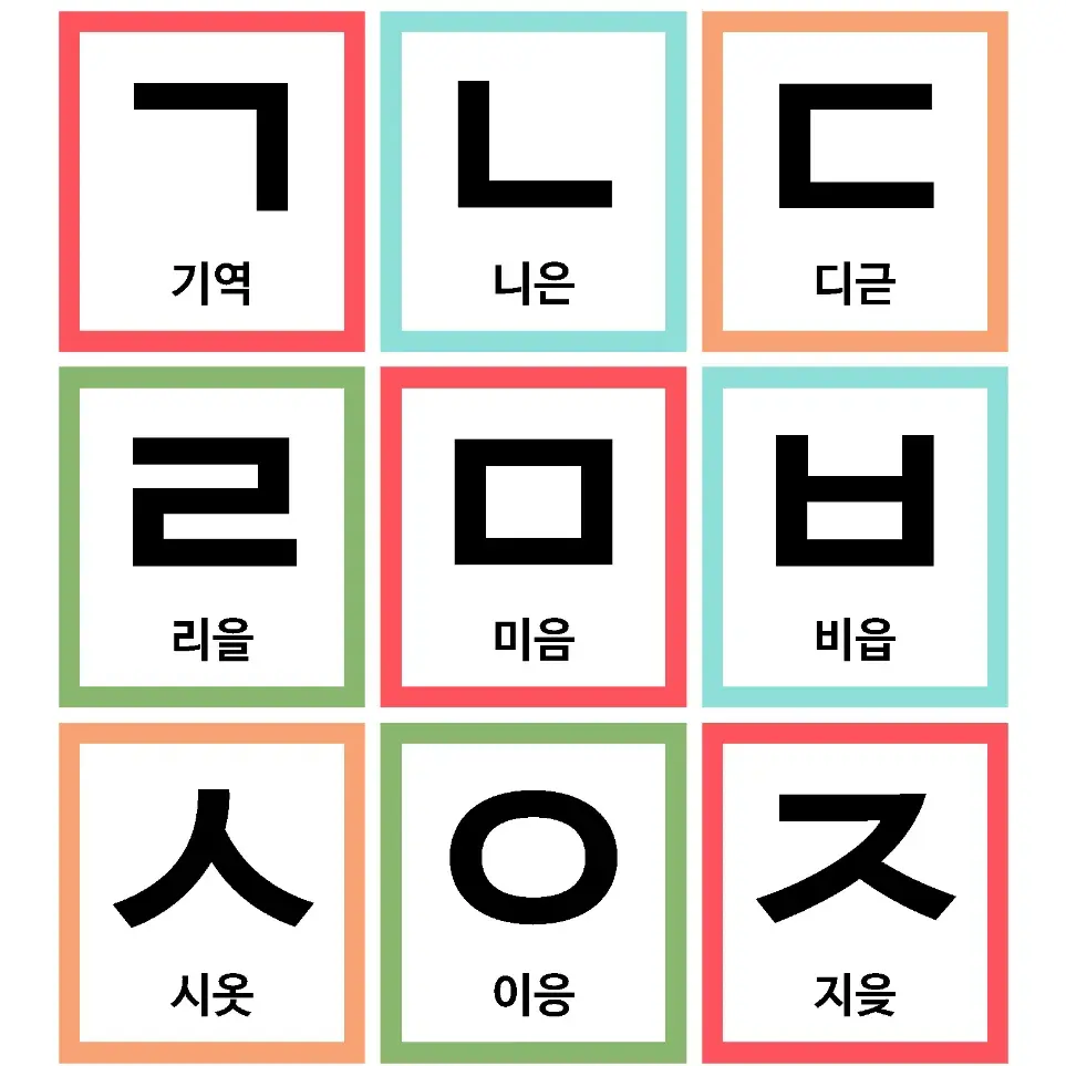 [낱말카드] 자음과 모음