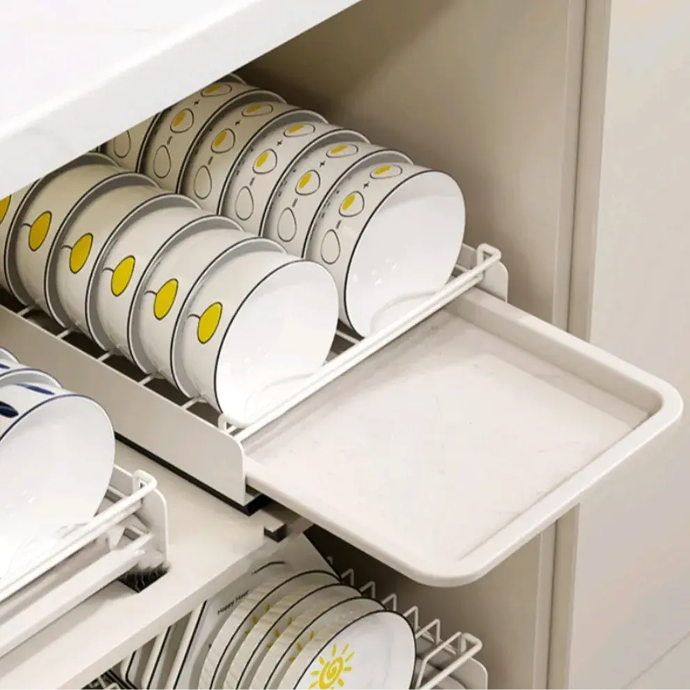 093. 무타공 하부장 슬라이딩 식기 수납 정리함