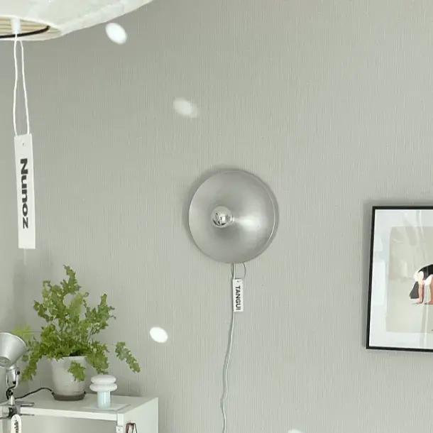 [예약판매]유에포키드 미드센츄리 무타공 벽조명 (실버)