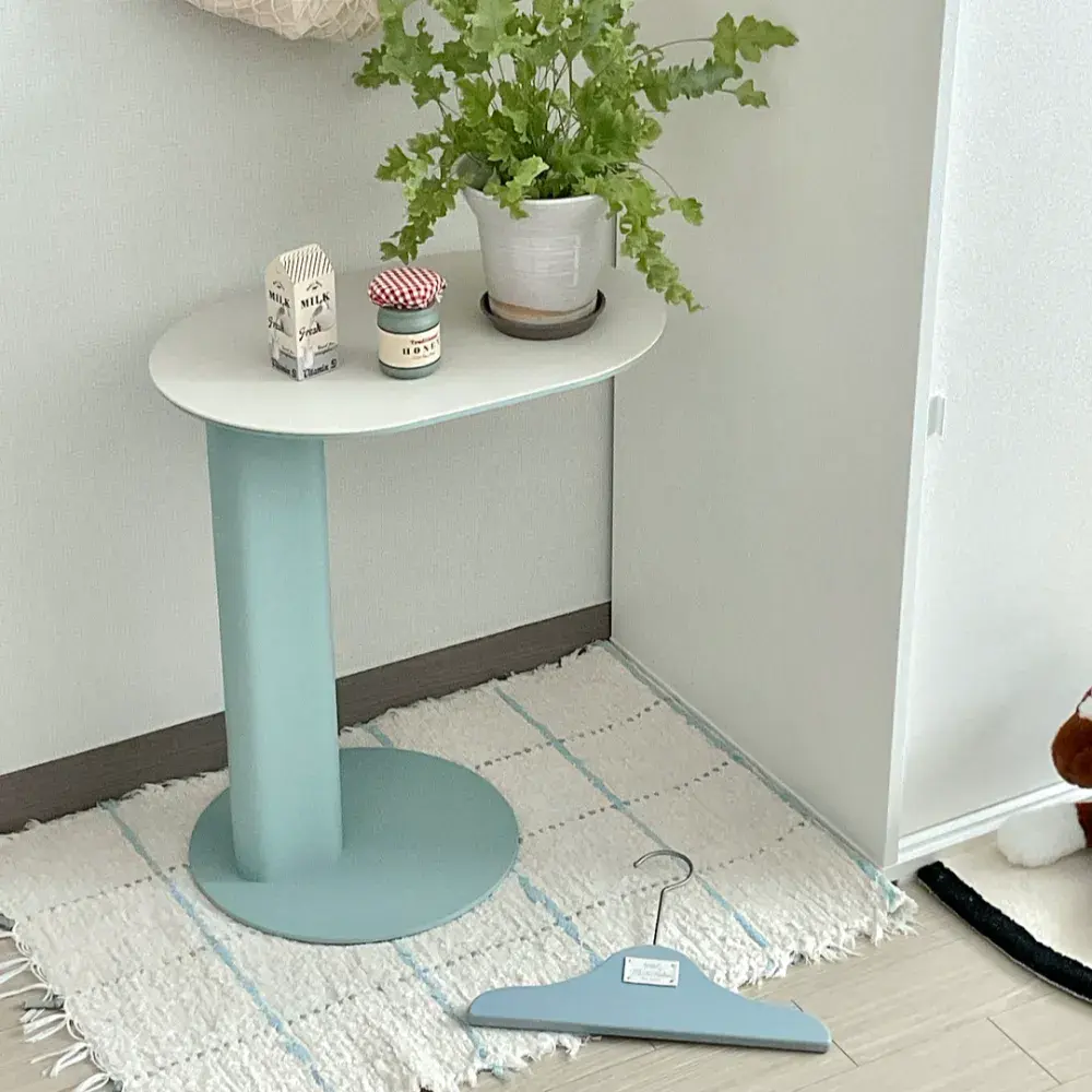 New! OVAL 컬러 사이드 테이블 소파 철제 테이블 카페 티테이블