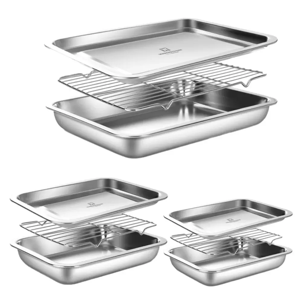 스텐 사각 트레이 세트