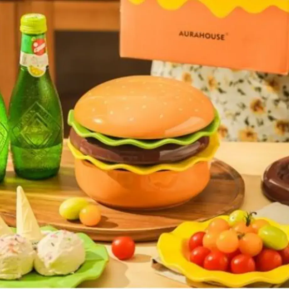 18. 햄버거 접시 세트