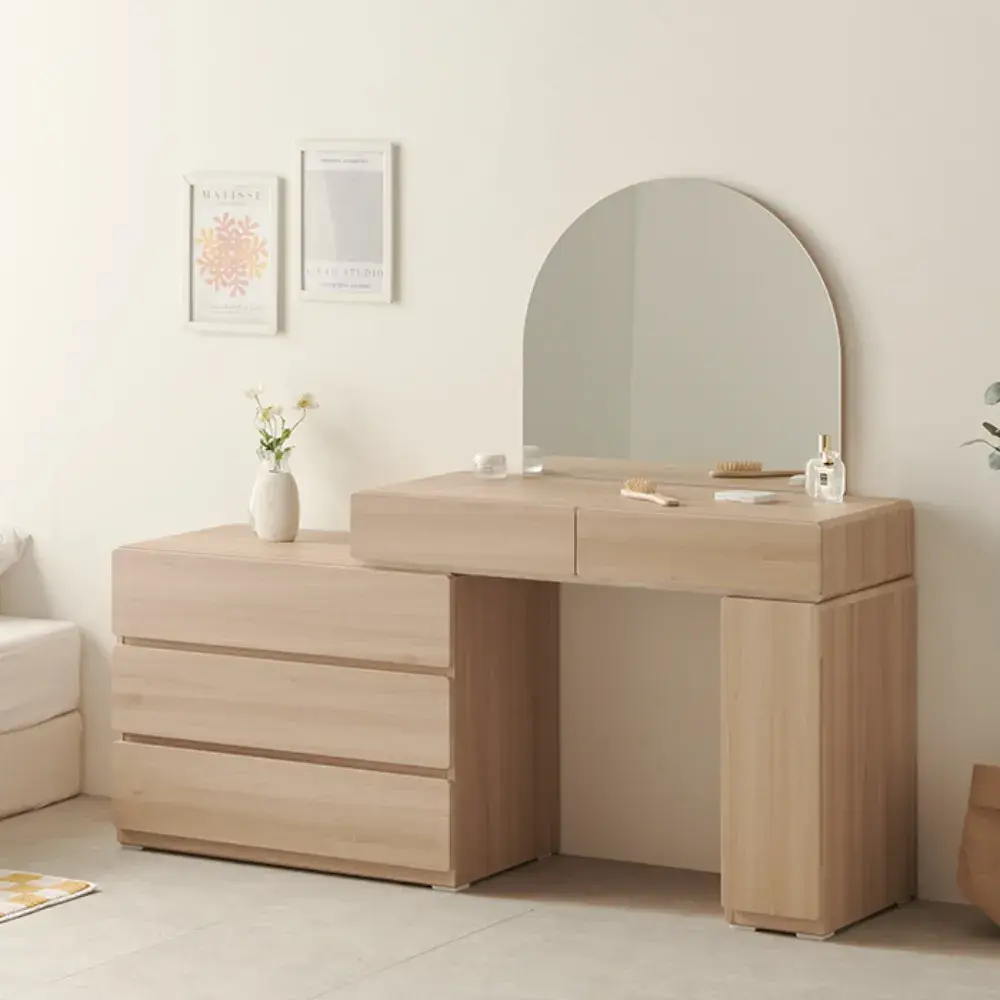 102번. 원목 ㄱ자 화장대(가성비2)