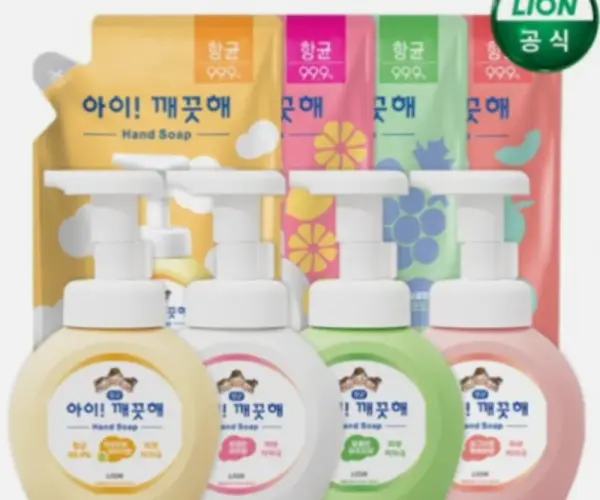 아이깨끗해 핸드워시 4종세트 (본품 4개+리필 4개) / 거품형 손세정제