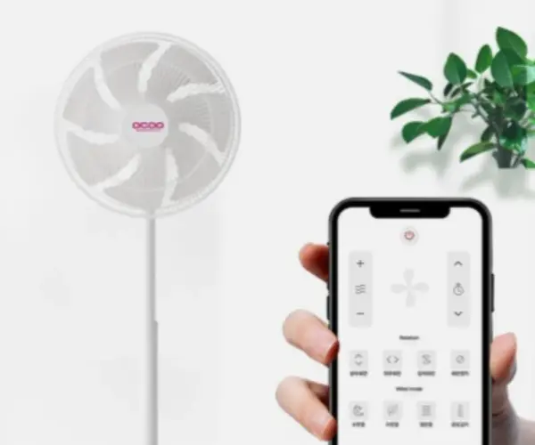 [25년형] 오쿠 AI 앱연동 선풍기 BLDC 무소음 스탠드형 OCP-SD909Z 자주색 로고