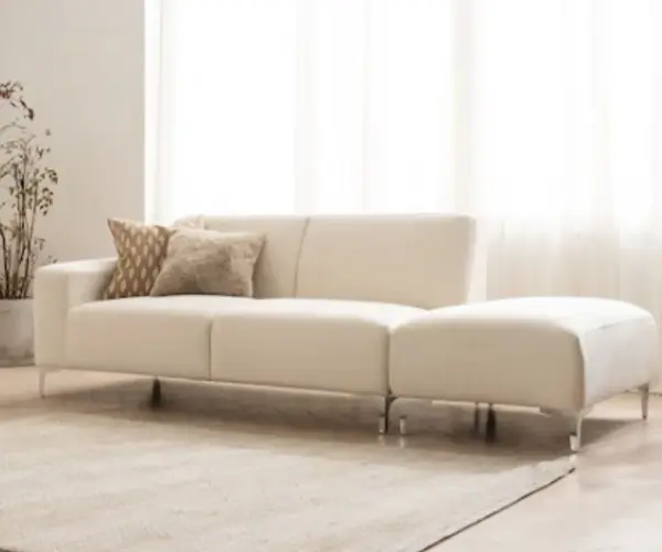 삼익가구 모아나 가죽/아쿠아텍스 3인용 소파 2colors (스툴포함)