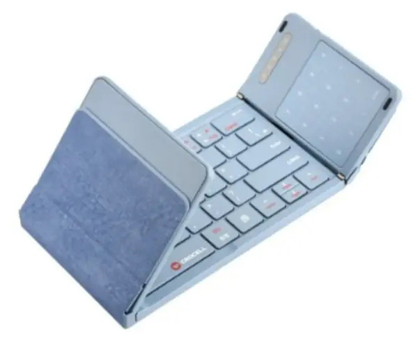 크로셀 CROCELL C-Flip Hybrid Touch 하이브리드 터치 접이식 무선 블루투스 키보드 (블루)