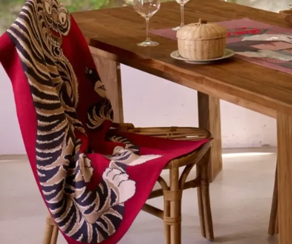 보니 호작도 블랭킷_버건디