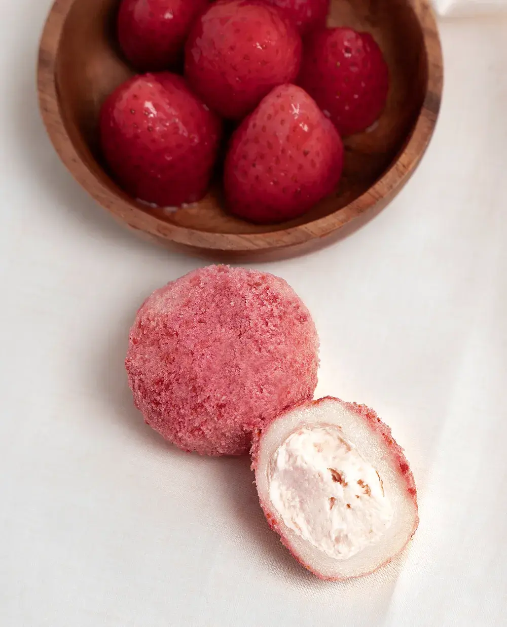 국내산 아이스크림 딸기크림떡