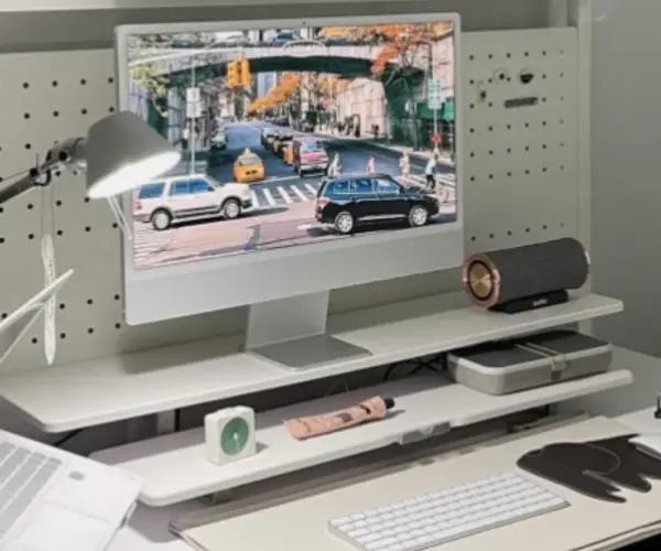 몽상컴퍼니 DM-95 2단 와이드 선반 듀얼 모니터받침대 높은 받침 스탠드 블랙 화이트