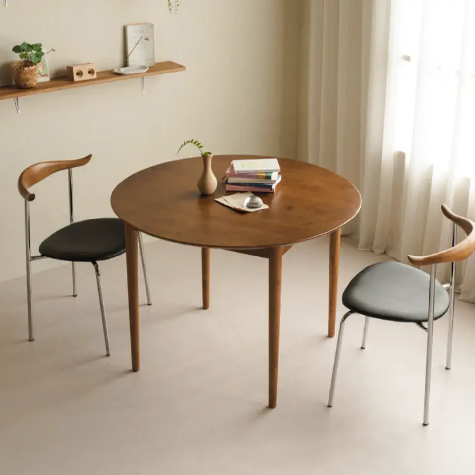 원목 원형 식탁 테이블