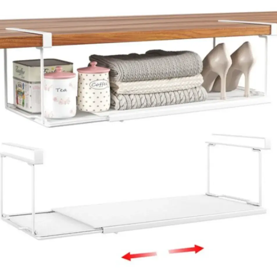 철제 다용도 길이조절 걸이형 언더선반