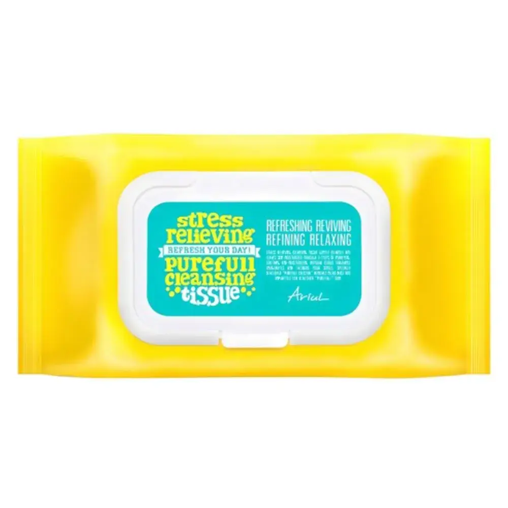 [15번] 아리얼 스트레스 릴리빙 퓨어풀 클렌징 티슈, 80매입, 1개