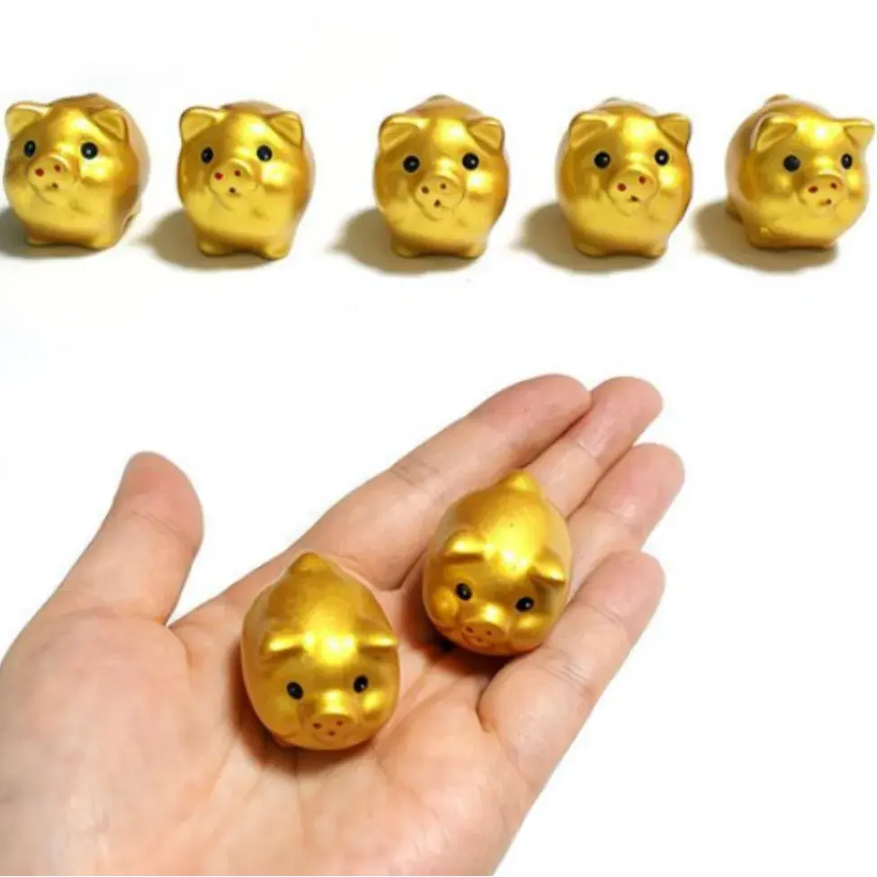 4번 :  귀여운 미니 금복돼지 5종 장식세트 복돼지 장식품 기념품 돼지 소품