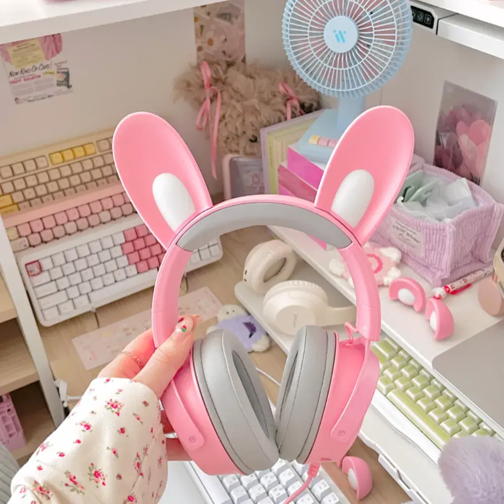 레이저 핑크 헤드셋