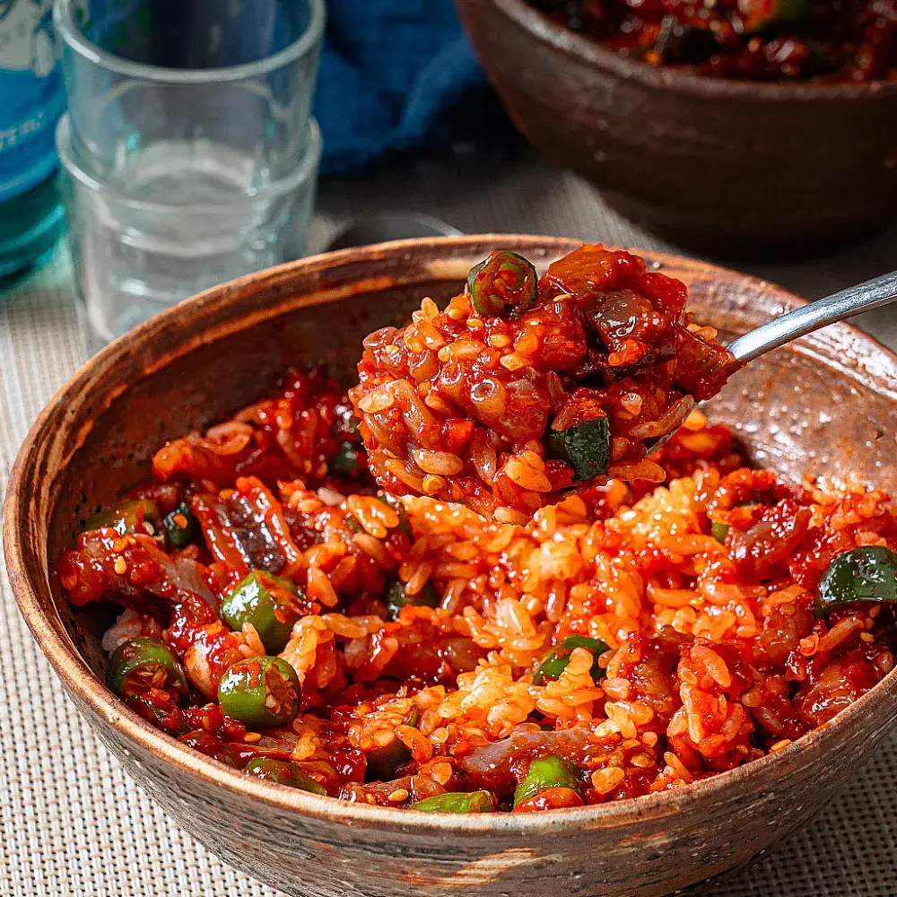 한번 먹으면 밥 두 공기 밥도둑 땡초 비빔낙지젓갈