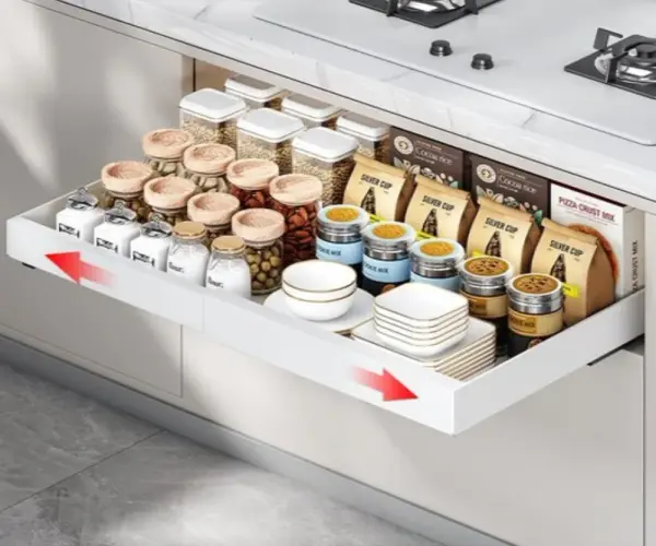 하부장 슬라이딩 선반