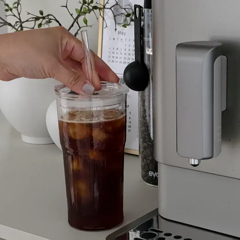 유리텀블러+빨대세트