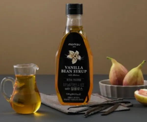 몽크슈 프리미엄 무설탕 수제 제로 바닐라 시럽 슈가프리 저당 알룰로스 바닐라빈 530g