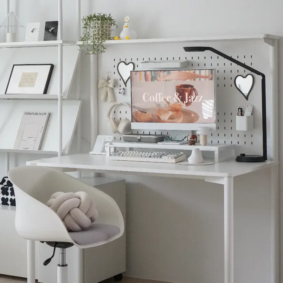 컴퓨터 책상 메모판 타공판 책상 (1200/1400/1600)