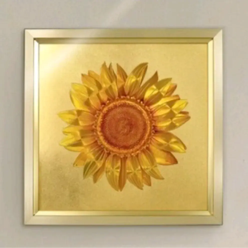 행운 황금해바리기 액자