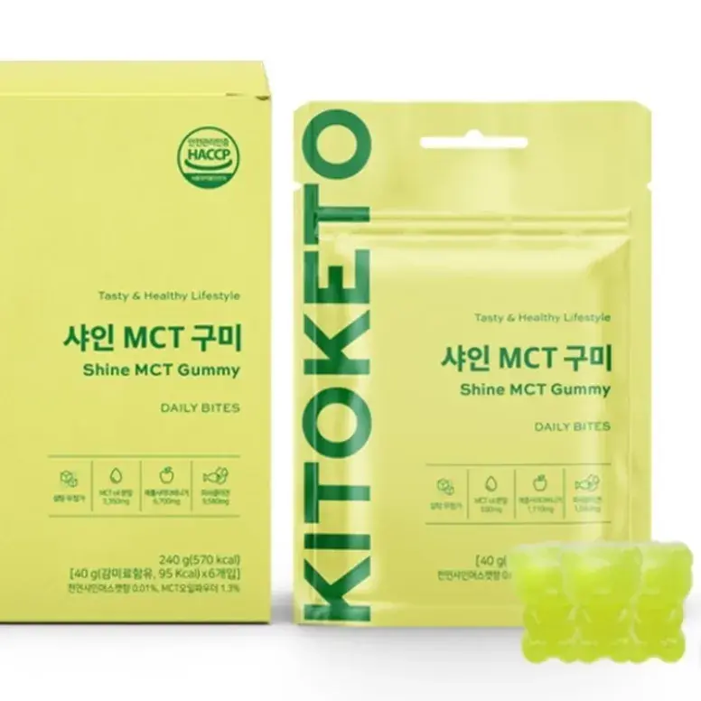 176 샤인MCT구미 무설탕 젤리 애플사이다비니거 애사비 구미 1BOX, 240g, 1박스