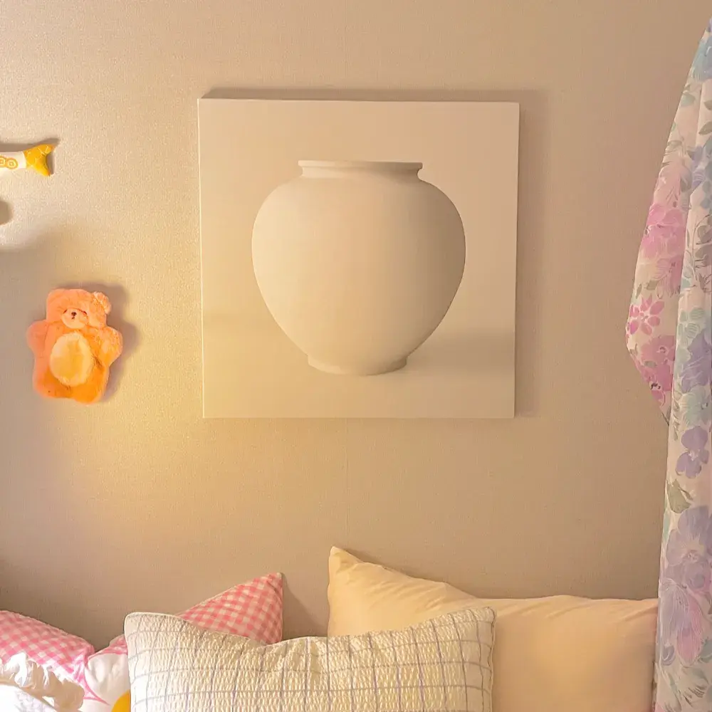 복을 담은 달항아리 캔버스 액자