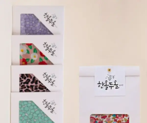 한올두올손수건 면 아사면 손수건 답례품 선물 여성손수건 남성 외국인선물 한올두올