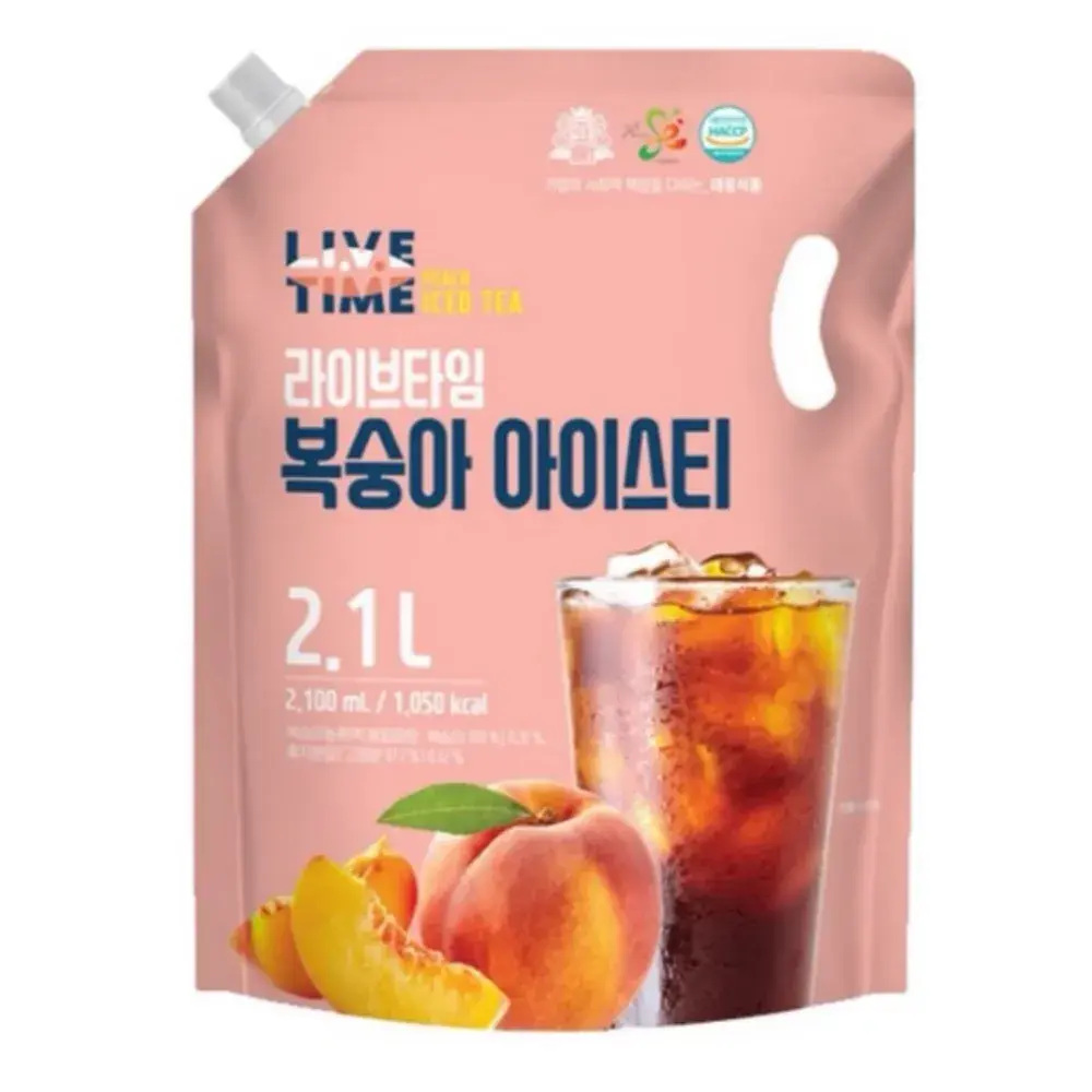 291 라이브타임 복숭아아이스티 2.1L 대용량