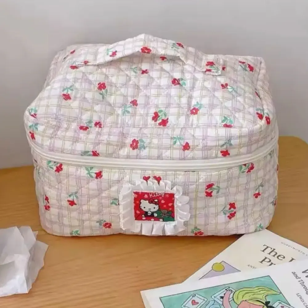 306 헬로키티 플라워 고양이 파우치