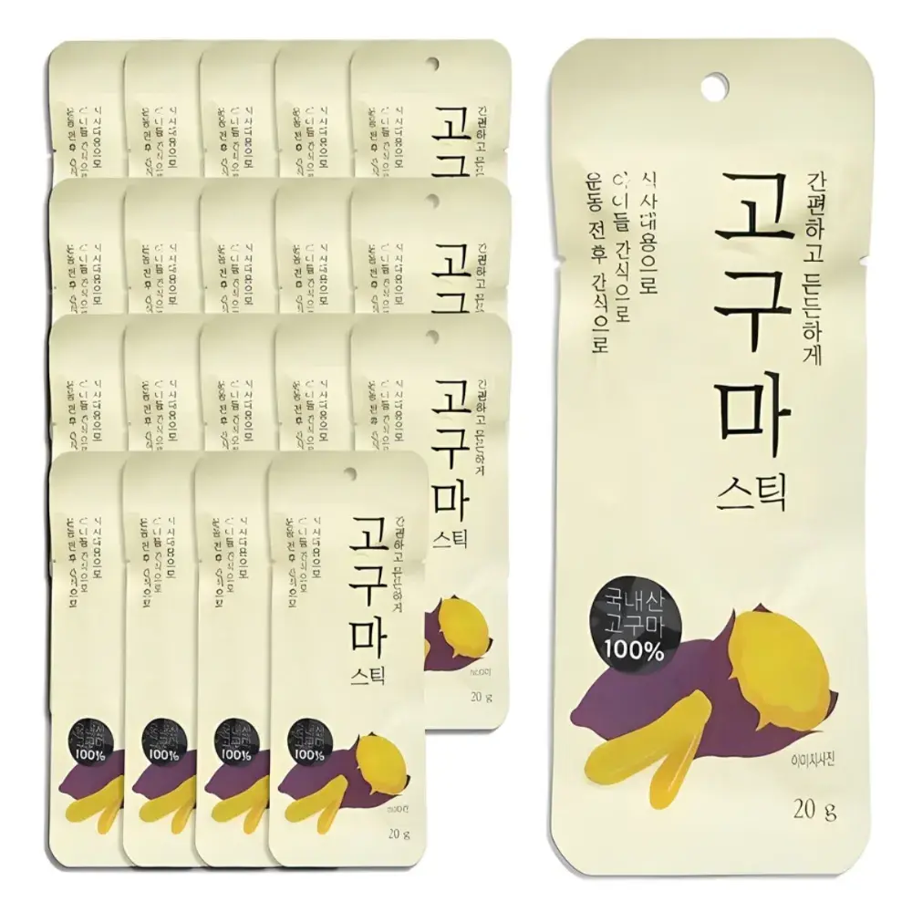 329 자연다움 국내산 고구마 스틱, 20g, 20개