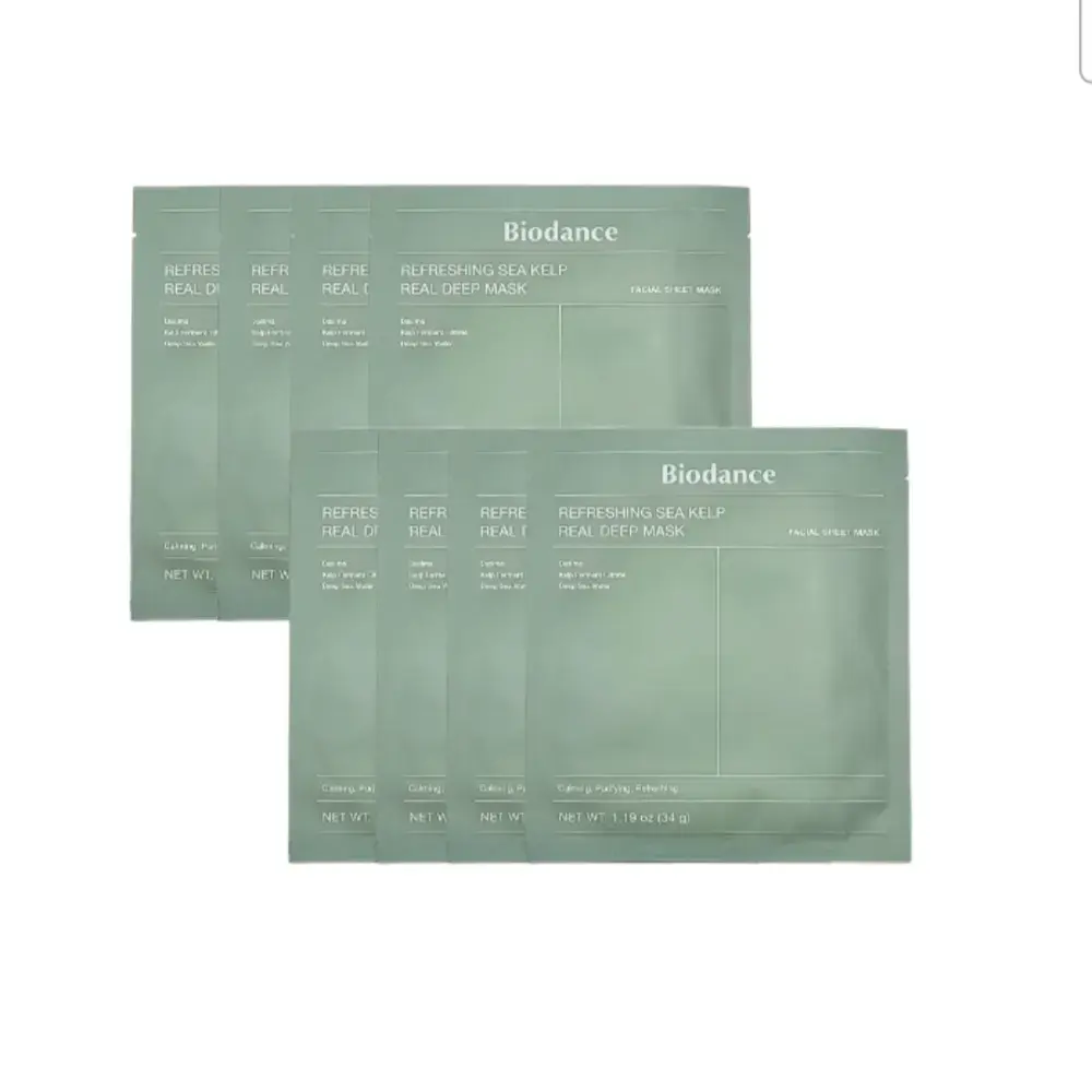 342 바이오던스 씨 켈프 리얼 딥 마스크 8매 진정팩 트러블진정, 8개입, 1개