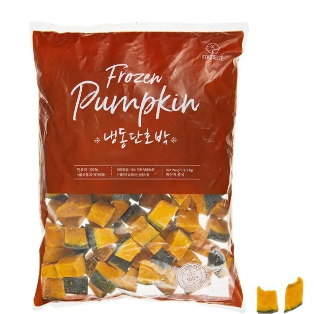 344 푸디즈 단호박 스킨온 큐브컷 (냉동), 2.5kg, 1개
