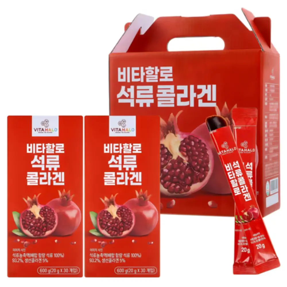 433 비타할로 석류 콜라겐 스틱 30개입, 600g, 2개